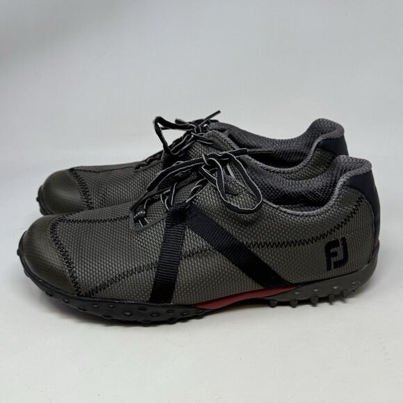 Footjoy M Project Golf Shoes Mens 8 W Wide Gray Black Spikeless 55247 - Picture 2 of 15